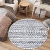Washable Modern Geometric Printed Rug Non Slip Low Pile Rug Soft Throw Floor Cover Foldable Indoor Carpet for Living Room Bedroom Playroom - 4 of 4