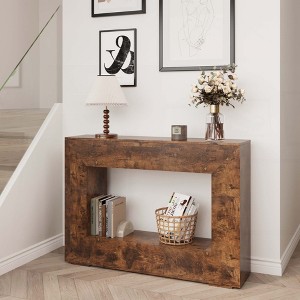 KIGFTSOD Farmhouse Console Table, Sofa & Accent Table with Storage, Narrow Design for Hallway, Living Room, Entrance - 1 of 4