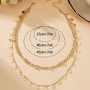 HTUTWOO Gold Layered Necklaces for Women,Fashion Figaro Chain Round Bead Stacking Clavicle Chain Sequin Pendant Necklace Jewelry Set Gifts for Friends - 3 of 4