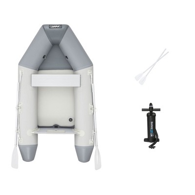 Bestway Hydro Force Caspian 2 Person Inflatable Boat Set with 2 Oars, Hand Pump, and Repair Kit, Supports up to 568.8 Pounds for Fishing or Cruising