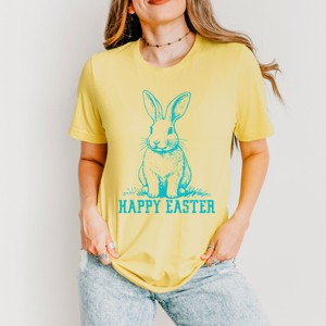 Simply Sage Market Happy Easter Bunny Outline Short Sleeve Tee - 1 of 4