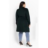 Women's Plus Size Isabella Coat - emerald | CITY CHIC - 3 of 4