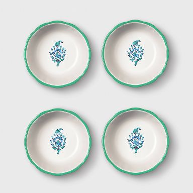 4pc 11.5oz Bouquet Mini Bowls Blue - Roller Rabbit x Target
