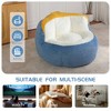 Rbied Oversized Bean Bag Chairs, Multicolor Faux Fur Couch Large Lounger Sofa Filled with Shredded Sponge - 3 of 4