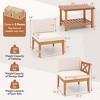 Tangkula 10 PCS Patio Furniture Set Acacia Wood Outdoor Sectional Conversation Set with Cushions and 2-Tier Coffee Table - 4 of 4