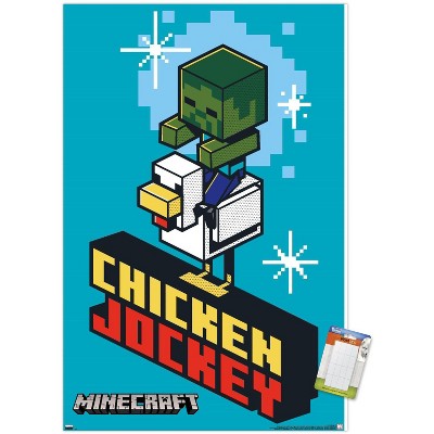 Trends International Minecraft - Chicken Jockey Unframed Wall Poster Prints