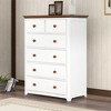 6 Drawer Dresser Chests for Bedroom,Wood Storage Chest of Drawers,Large Capacity Clothing Storage Organizer,Tall Dressers for Bedroom Hallway Entryway - 2 of 4
