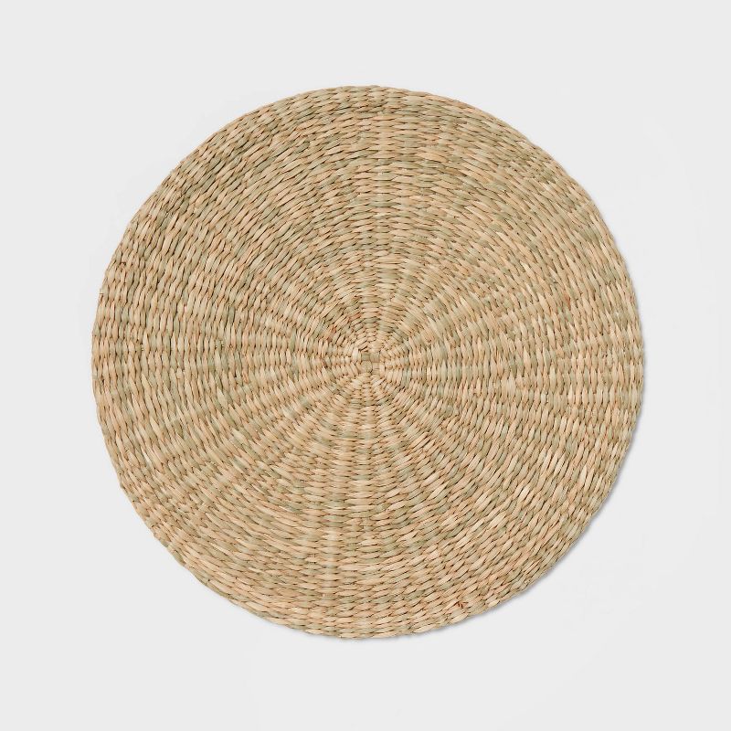 15&#34; Round Woven Seagrass Charger Natural - Threshold&#8482;, 1 of 6