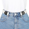 INSPIRE CHIC Women's No Buckle Invisible Elastic Snap Button Belts for Jeans Pants - 4 of 4