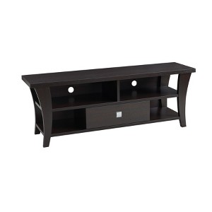 INFURNIC TV Stands and Consoles Mid-Century Modern Artistic Entertainment Center with Curved Legs for Living Room, Espresso, 63.5"*17.75"*6.25" - 1 of 4
