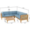 Maggift Patio Seating Sets Outdoor, Featuring Unique Design, Ideal for Chats, Perfect for Gardens, Living Spaces, Blue, 88.5"*88.5"*26.5" - 4 of 4