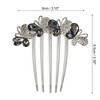 Unique Bargains Women's Retro Inlaid Flower Hair Side Comb 3.35"x3.15" 1 Pc - 4 of 4