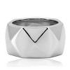 Slickblue Women's, Plain Polished Steel Ring, No Center Stone, Classic Band, Modern Style, Chrome, Size 5-10 - 3 of 4