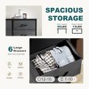 AZL1 Life Concept Utility Storage Drawers Stylish and Functional Storage, 6 Drawer Dresser for Nursery, Closet, Entryway, Gray, 38.1"*13.7"*29.9" - 4 of 4