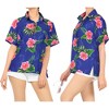 HAPPY BAY Women's Button Down Blouses Casual Summer Beach Party Short Sleeve Blouse Shirt Tropical Colorful Button Up Hawaiian Dresses - 2 of 4