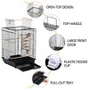 Yaheetech Open Top Bird Cage for Small Birds Canary Parakeet Cockatiel Budgie, Small Parrot Cage Travel Cage w/Open Play Top, Black - 4 of 4