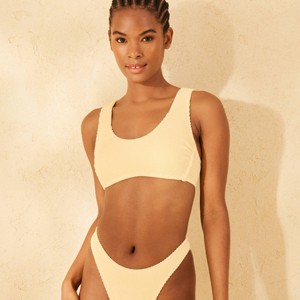 Women's Pucker Textured Scoop Front Bralette Bikini Top - Wild Fable™ - 1 of 4