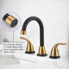 WOWOW 8 in. Widespread Double Handle Bathroom Faucet with Drain Kit Included in Brushed Nickel - 4 of 4