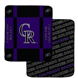 MLB Colorado Rockies Reverse Block Double Sided Ultra Cozy Blanket - 1 of 1