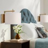 360 Lighting Adair Modern Wall Lamps Set of 2 Warm Brass Metal Plug-in 12" Light Fixture Linen Drum Shade for Bedroom Reading Living Room Hallway Home - 2 of 4