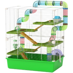 23" 5-Tier Hamster Cage with Wheel and Water Bottle - 1 of 4