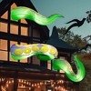 Joyfy 3 Pcs Halloween Inflatable Giant Octopus Tentacle with Build-in LEDs Broke Out from Window, Blow Up for Halloween Window Decoration - 4 of 4