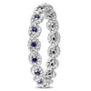 EVERLY JEWELRY |Multiple-color option 10K Gold Infinity Ring with Multiple color created gemstone Options. - 2 of 4