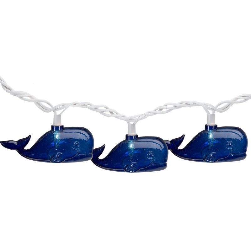 Northlight 10 Blue and White Whale Summer Patio String Lights - 8.5 ft White Wire, 3 of 6