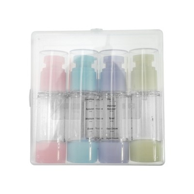 Unique Bargains Reusable Travel Container Set Pink Yellow 4 Pcs