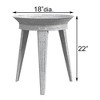 Panacea 82930 Galvanized Vinage Style 3 Legged Metal Bird Bath and Pedestal Stand for Patios, Porches, & Decks, 18 Inch Diameter, 22 Inch Height, Gray - 2 of 3