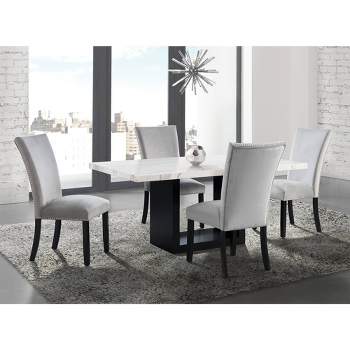 5pc Willow Marble Dining Set White - Picket House Furnishings