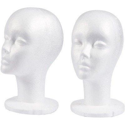 Female Foam Mannequin Head, Wig Display (11.5 in, 2 Pack)