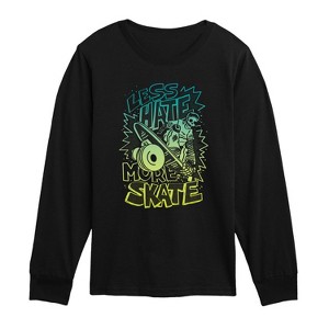 Boys' - Instant Message - Less Hate More Skate Long Sleeve Graphic T-Shirt - 1 of 4