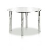 5pc Aneston Glass Top Chrome Leg Round Dining Table Set Chrome/Black - HOMES: Inside + Out - 3 of 4