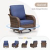 Buenhomino Outdoor Patio Wicker Swivel Chairs - Set of 4 Outside Rattan Rocker Glider Chair Rocking Armchairs for Front Porch Balcony Backyard Deck - 4 of 4