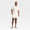 Men's All Over Eyelet Camp Shirt - Goodfellow & Co™ Off-White - 3 of 3