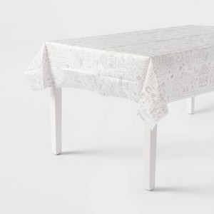 Color Your Own Winter Village Table Cover - Spritz™ - 1 of 3