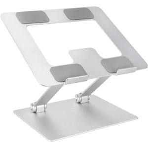 Attop Basics Sturdy and Portable Ergonomic Laptop Stand for Desk, Adjustable Riser Silver, 10 x 8.7 x 6 in - 1 of 4
