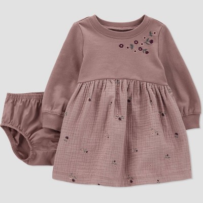 Image of Carter's Just One You® Baby Girls' Embroidered Dress - Pink 6M