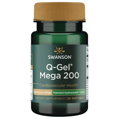 Swanson Q-Gel Mega 200 200 mg 30 Softgels.