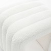 SEYNAR Modern Glam Teddy Velvet Upolstered U-Shaped Ottoman - 4 of 4