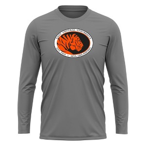 East Central University Adult Sport Long Sleeve Shirt Primary Logo, Athletic Heather - 1 of 4