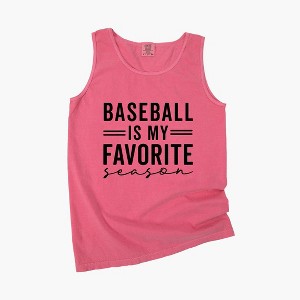 Simply Sage Market Women's Baseball Is My Favorite Season Garment Dyed Heavy Weight Tank - 1 of 2