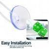 Zone Tech Fuzzy Dice Pair with White Dots Decorative – 3” Pair Soft Plush Car Hanging Fuzzy Mirror Dice - 4 of 4
