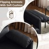 Karl Home |48.8 inchWide Suede Curved Arm Double Sofa Small Loveseat With Cushions - 3 of 4