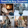 5 Star Super Deals Ultra Soft Fleece Shawl with Oversized Pockets - Reversible Warm Cable Knit - Winter Scarf Shoulder Cozy Plush Wrap - 3 of 4