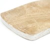 SEVOBAL Serving Platters Handmade Teak Wood Cheese and Bread Board with Asymmetrical Modern Design for Cakes, Appetizers, Beige, 15"*7.5"*0.75" - 4 of 4