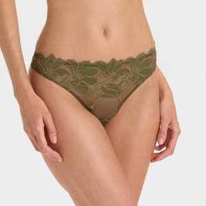 Women's Lace Cut Out Thong Underwear - Auden™ - 1 of 4