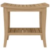 vidaXL Bathroom Side Table 19.7"x13.8"x17.7" Solid Wood Teak - 3 of 4