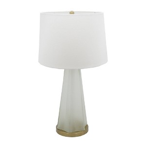 15.5"x29" Nikolas Frosted Glass Table Lamp White/Gold - A&B Home: Transitional Style, Polyester Shade, UL Listed - 1 of 4